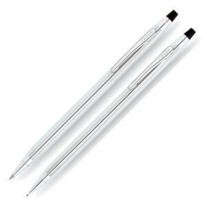 Cross Classic Century Pen & Pencil Set, Polished Chrome with Ink Refills